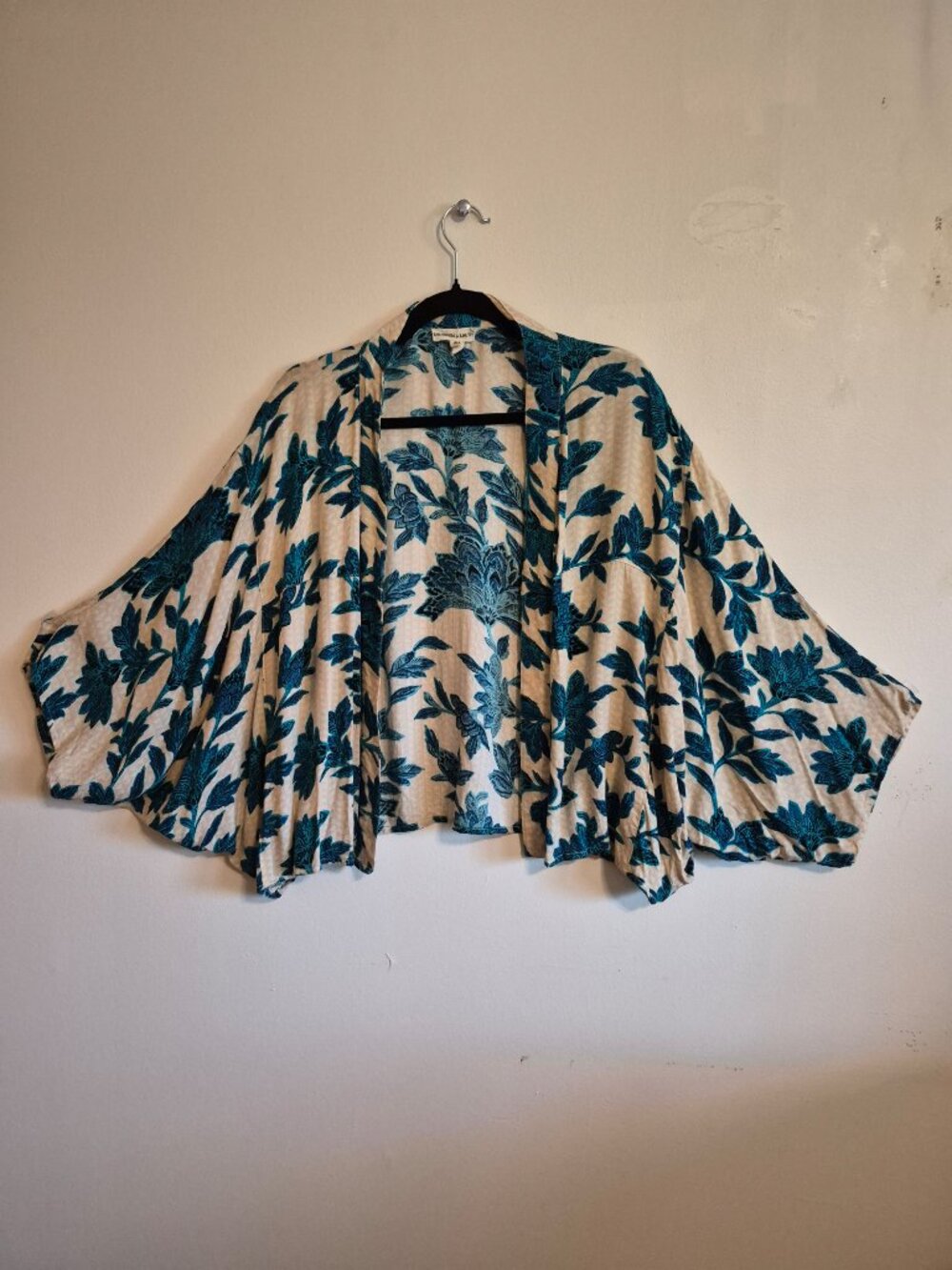 Andersen  & Lauth Floral Viscose Cocoon Open Cardigan OS - Picture 3 of 16